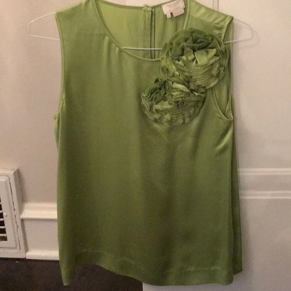 Kate Spade hammered silk rosette shell